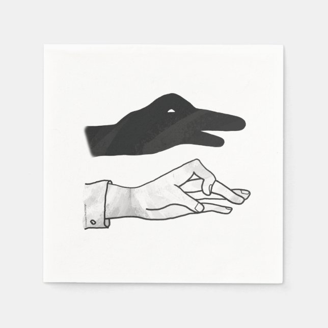 Servilleta De Papel Hand Silhouette Duck (Anverso)