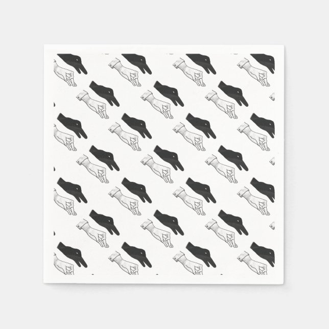 Servilleta De Papel Hand Silhouette Duck (Anverso)