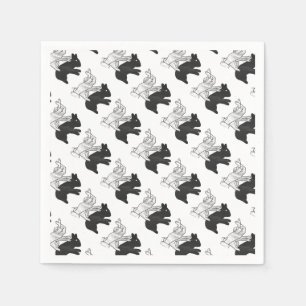 Servilleta De Papel Hand Silhouette Rabbit