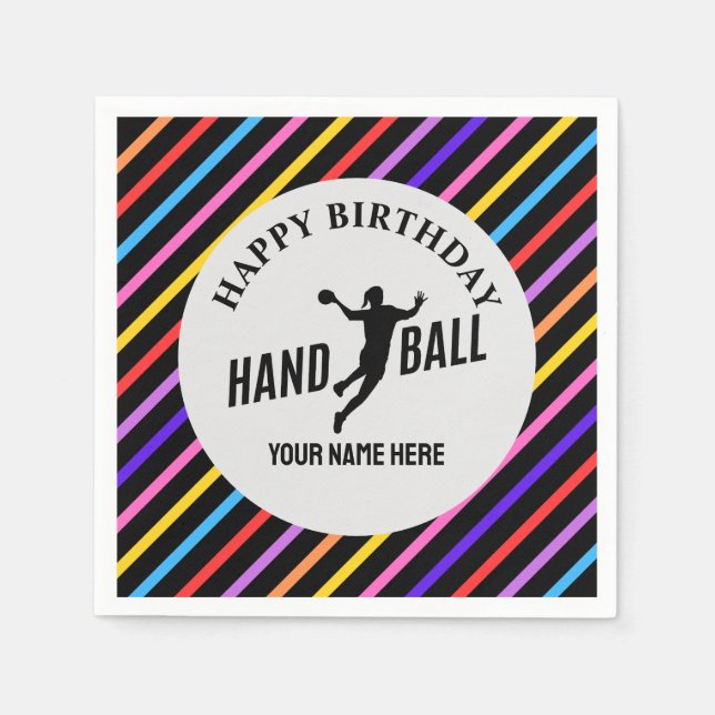 Servilleta De Papel Handball Girl Birthday, Handball Player Gift (Anverso)