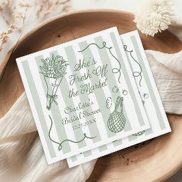 Servilleta De Papel Handrawn Fresh Off the Market Bridal Shower