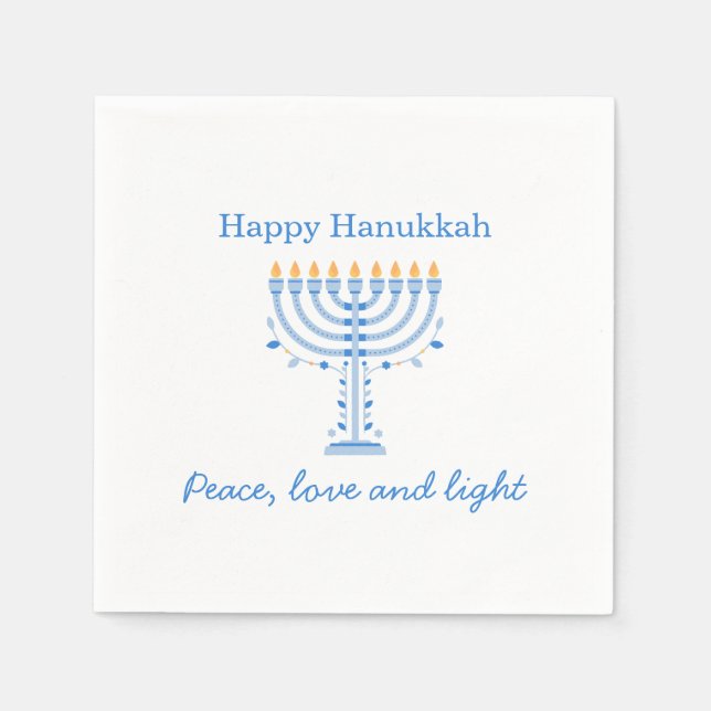 Servilleta De Papel Hannukah paper napkins - Happy Hanukkah (Anverso)