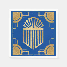 Servilleta De Papel Hanukkah Art Deco Elegante Dreidel