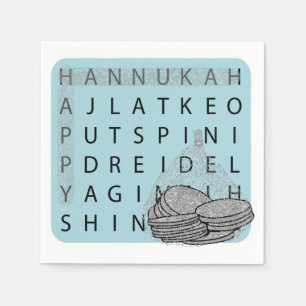 Servilleta De Papel Hanukkah Crossword Puzzle Gelt
