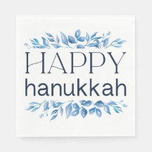 Hanukkah feliz (con Florals de color invernal)