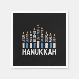 Servilleta De Papel Hanukkah Festividad Judía Menorah Jew