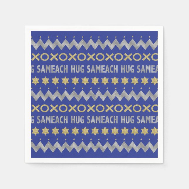 Servilleta De Papel Hanukkah Hug Sameach (Anverso)