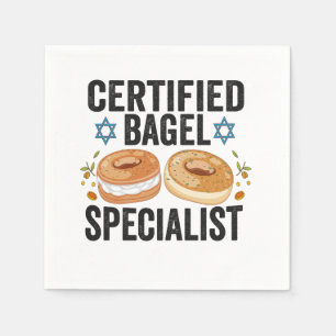 Servilleta De Papel Hanukkah judío, especialista en Bagel certificado