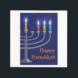 Servilleta De Papel "Hanukkah Menorah". Napkins<br><div class="desc">"Hanukkah Menorah" es un cuadro digital hecho con Photoshop de una Menorah Hanukkah con velas encendidas por tercera noche. Espero que lo disfrutes. Gracias,  Corbie Eva Crouse</div>