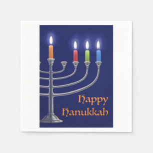 Servilleta De Papel "Hanukkah Menorah". Napkins