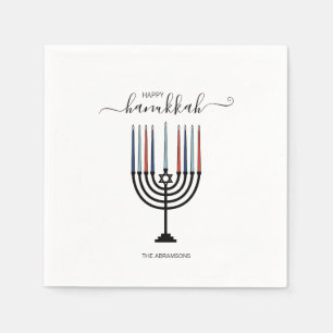 Servilleta De Papel Hanukkah Menorah Papel de vacaciones Napkin