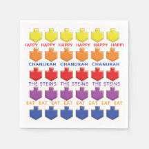Hanukkah Napkin personaliza los "sueños 3D"