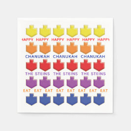 Servilleta De Papel Hanukkah Napkin personaliza los "sueños 3D"