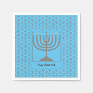 Servilleta De Papel Hanukkah personalizado MENORÁ de papel