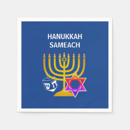 SERVILLETA DE PAPEL HANUKKAH SAMEACH