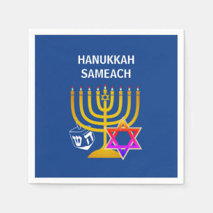 SERVILLETA DE PAPEL HANUKKAH SAMEACH