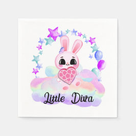 Servilleta De Papel Happiness magic sweet bunny in the rainbow