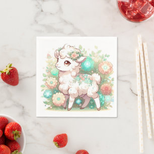 Servilleta De Papel Happy Adorable Sheep Baby Shower