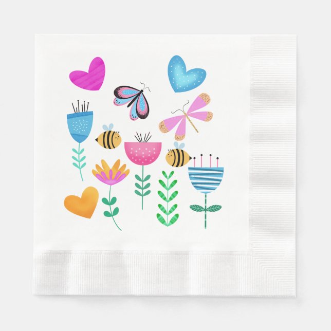 Servilleta De Papel Happy Bee Garden (Anverso)