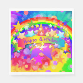 Servilleta De Papel Happy Birday Paper Napkins Rainbow HAMbyWG