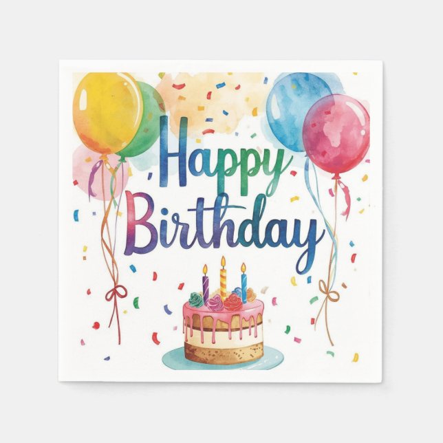 Servilleta De Papel Happy Birthday (Anverso)