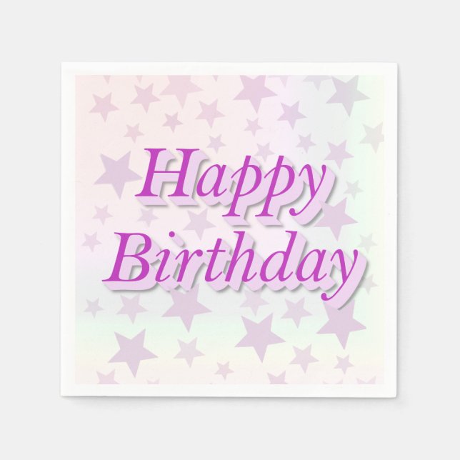 Servilleta De Papel Happy Birthday!! (Anverso)