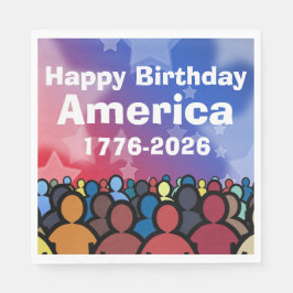 Servilleta De Papel Happy Birthday America 1776 to 2026