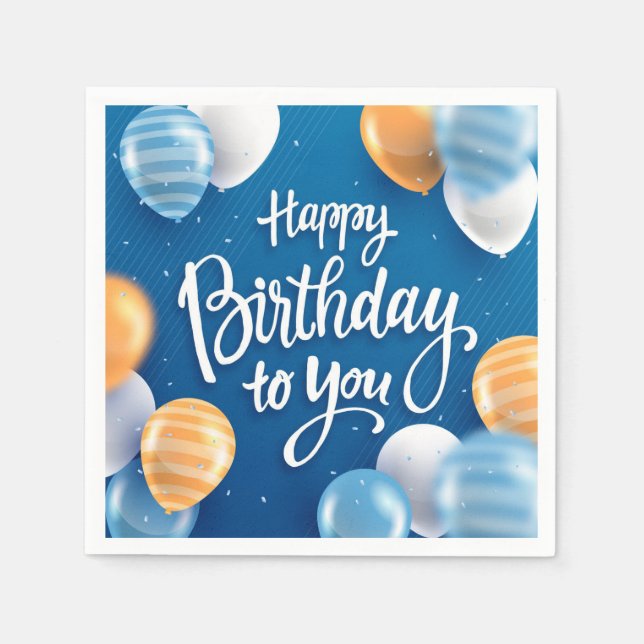 Servilleta De Papel Happy Birthday to You (Anverso)