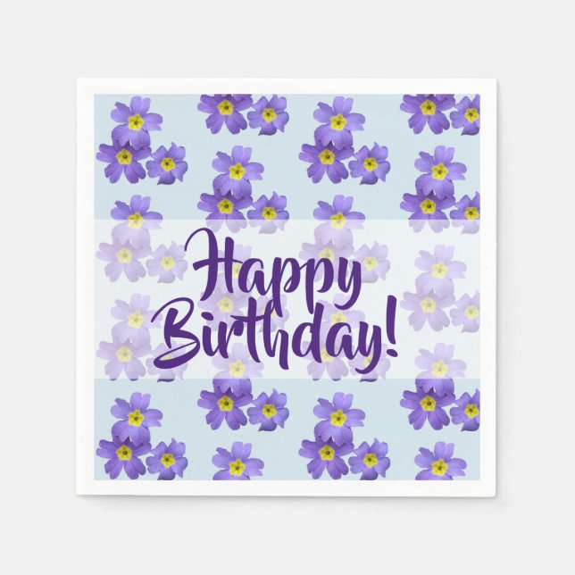 Servilleta De Papel Happy BirthdyaFloral Paper Napkins (Anverso)