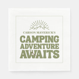 Servilleta De Papel Happy Camping Adventure Awaits Kids Birthday
