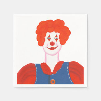 Servilleta De Papel Happy Clown Red Hair Birday Paper Napkins