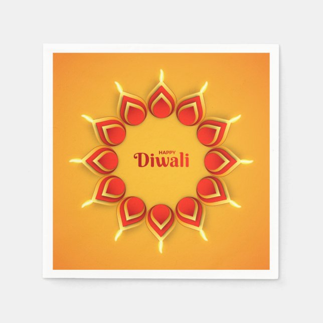 Servilleta De Papel Happy Diwali Napkins (Anverso)