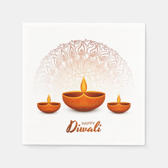 Servilleta De Papel Happy Diwali Napkins (Anverso)