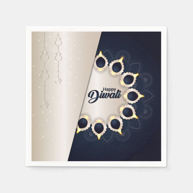 Servilleta De Papel Happy Diwali Napkins (Anverso)