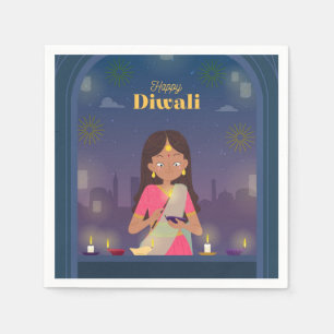 Servilleta De Papel Happy Diwali Napkins