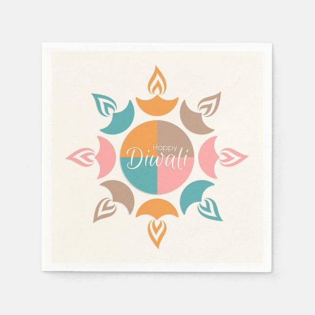 Servilleta De Papel Happy Diwali Napkins (Anverso)