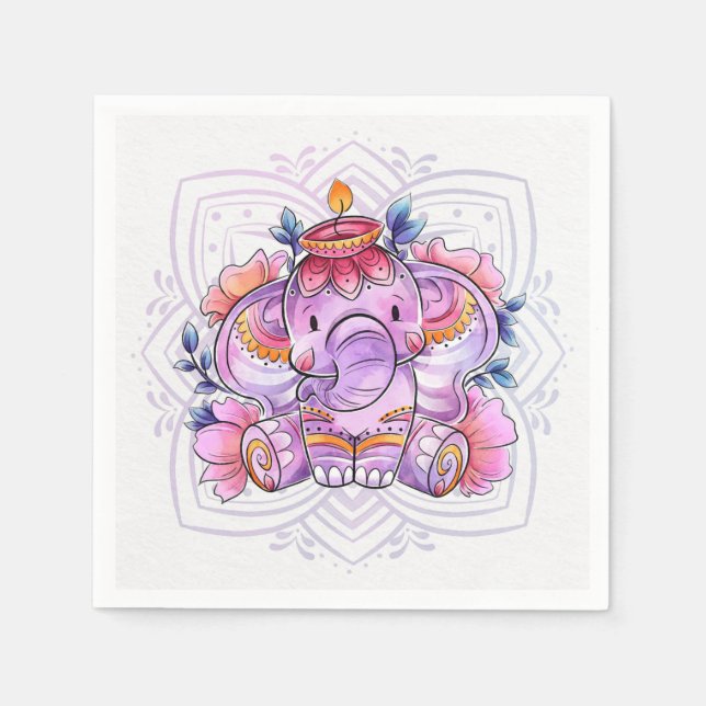 Servilleta De Papel Happy Diwali Napkins (Anverso)