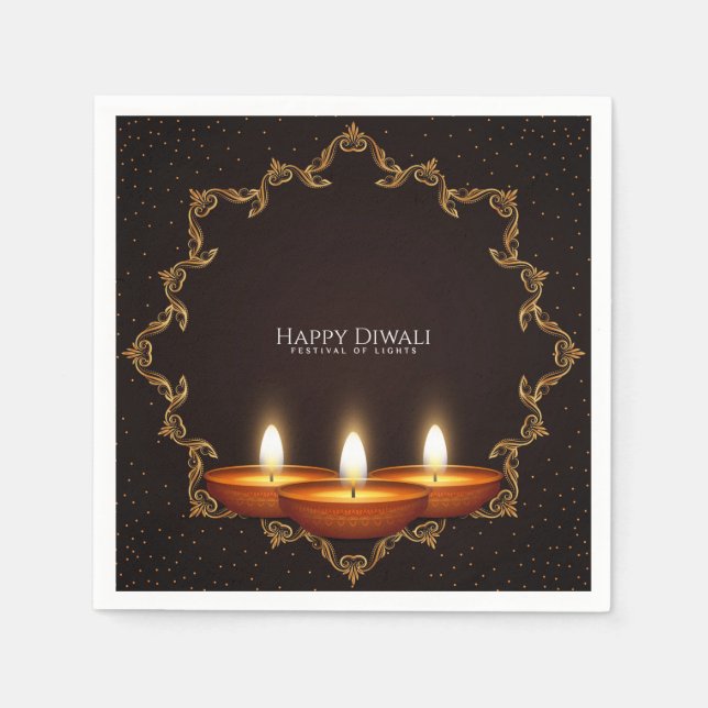Servilleta De Papel Happy Diwali Napkins (Anverso)