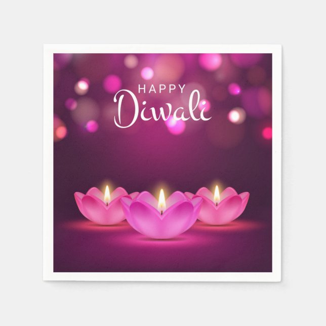 Servilleta De Papel Happy Diwali Napkins (Anverso)