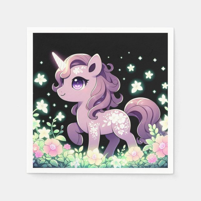 Servilleta De Papel Happy Dreamy Unicorn Baby Shower (Anverso)