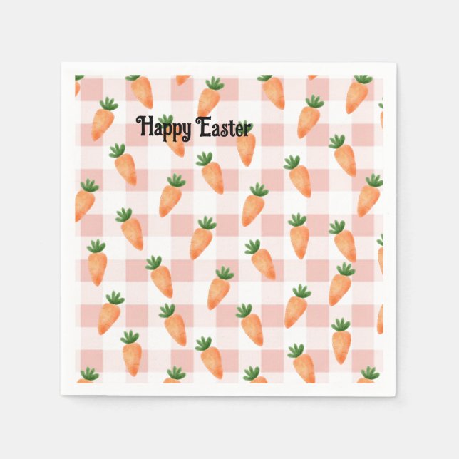 Servilleta De Papel  Happy Easter Carrots (Anverso)