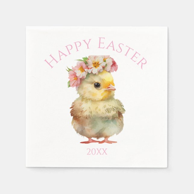 Servilleta De Papel Happy Easter Chick (Anverso)