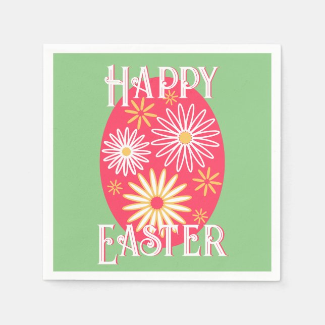 Servilleta De Papel Happy Easter Floral (Anverso)