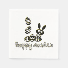 Servilleta De Papel Happy Easter Paper Napkin Digital Grabado en relie