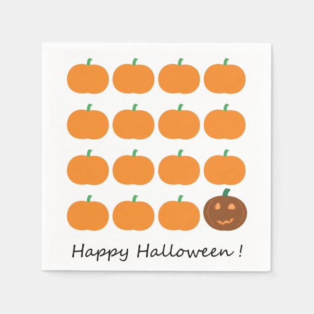 Servilleta De Papel Happy Halloween Cumpkin Patch (Anverso)