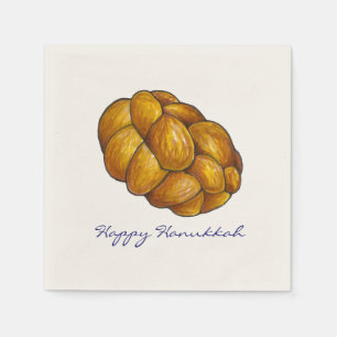 Servilleta De Papel Happy Hanukkah Chanukah Challah Bread Napkins