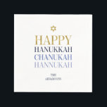 Servilleta De Papel Happy Hanukkah Chanukah Holiday Paper Napkins<br><div class="desc">En este diseño se incorpora el diseño de Relieve metalizado de oro simulado falso. Personalice el texto personalizado anterior. En nuestra colección "Happy Hanukkah Chanukah" se pueden encontrar elementos de coordinación adicionales.</div>
