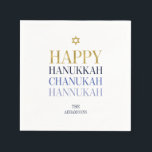 Servilleta De Papel Happy Hanukkah Chanukah Holiday Paper Napkins<br><div class="desc">En este diseño se incorpora el diseño de Relieve metalizado de oro simulado falso. Personalice el texto personalizado anterior. En nuestra colección "Happy Hanukkah Chanukah" se pueden encontrar elementos de coordinación adicionales.</div>