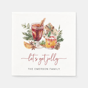 Servilleta De Papel Happy Holidays Cocktail Paper Napkin