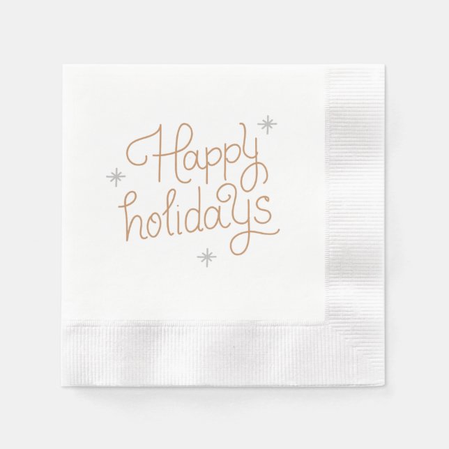 Servilleta De Papel Happy Holidays Napkin (Anverso)